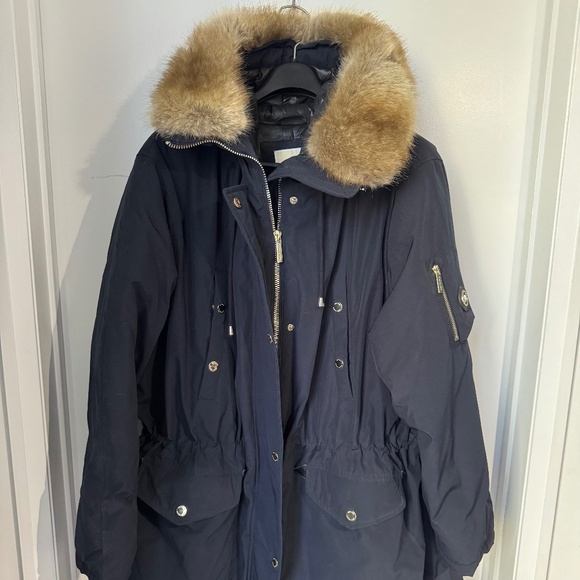 Michael Kors Plus Parka - 3X - Navy - Picture 1 of 12